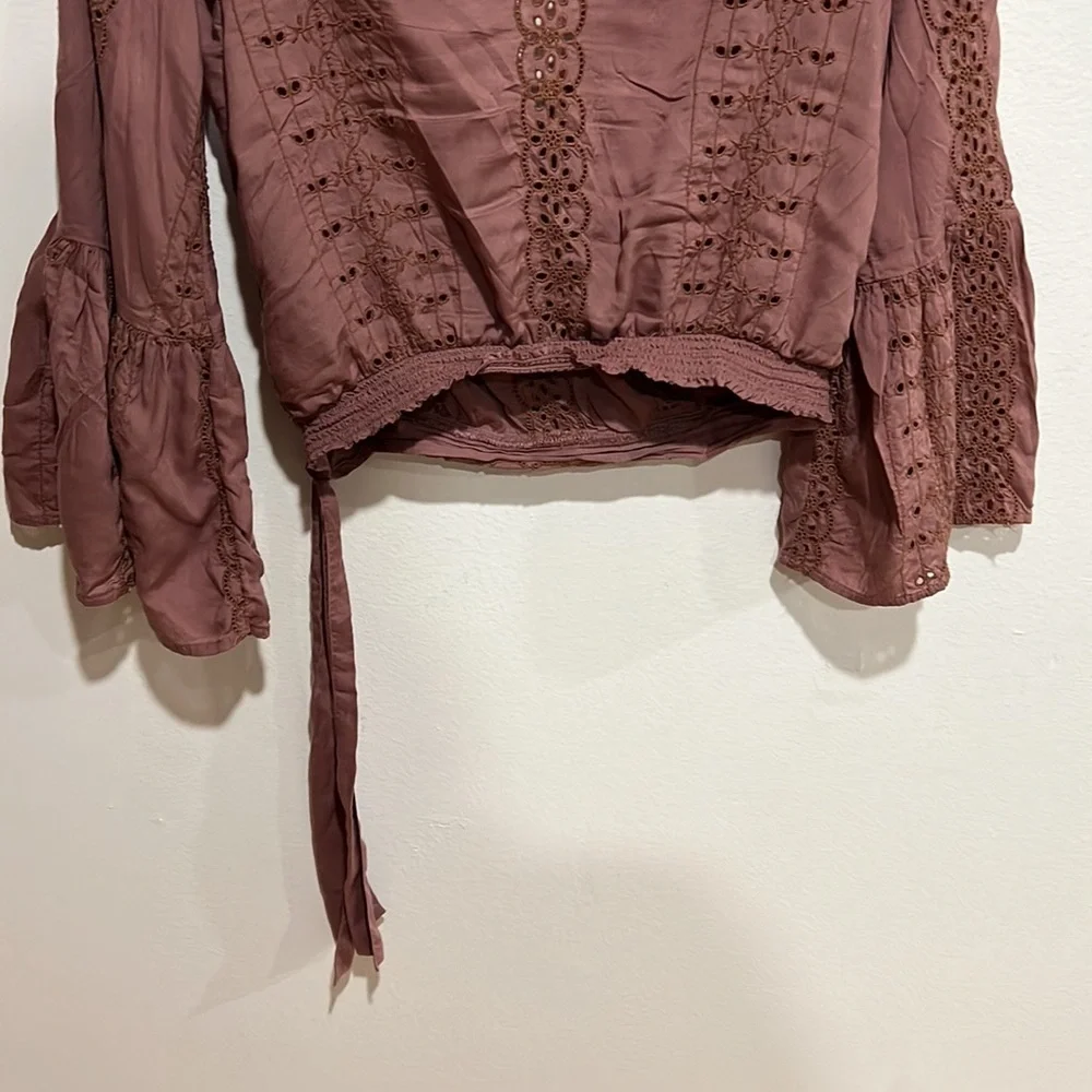 American Eagle pink rose top size:XS - Picture 7 of 7
